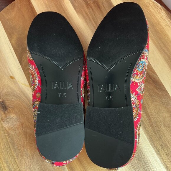 Tallia Orange Mens Quinzio Embroidered Loafer Padded Footbed 7.5M in Red Multi - Picture 13 of 13